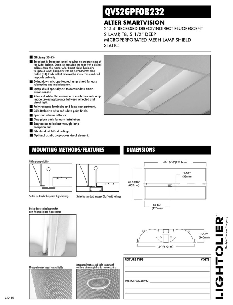 Lightolier QVS2GPFOB232 User manual