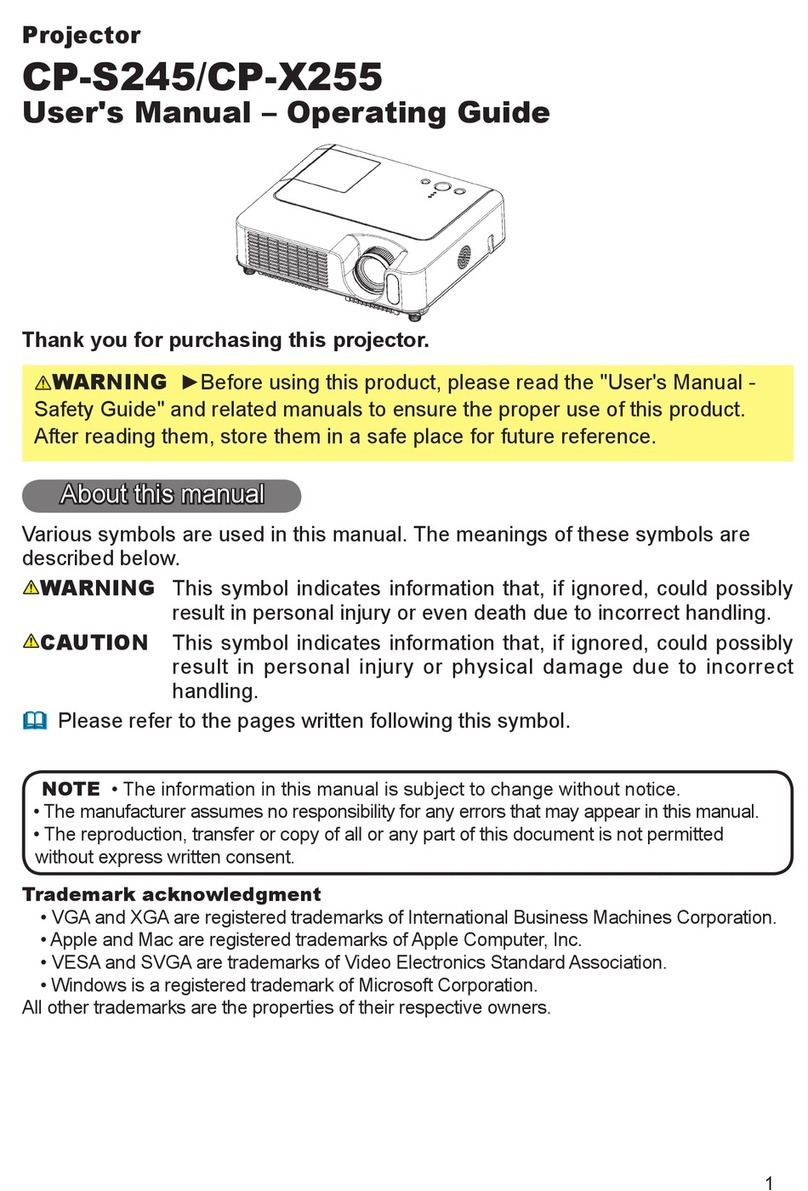 Hitachi CP-S245 user manual