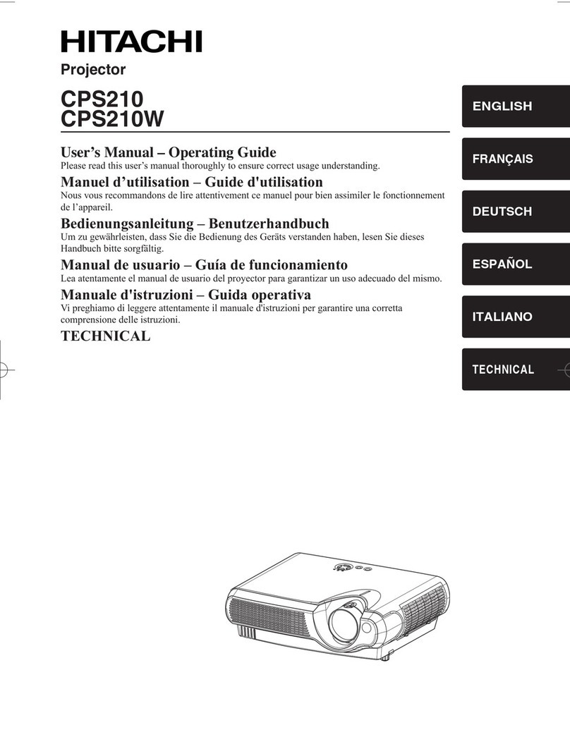 Hitachi CP-S210W User manual