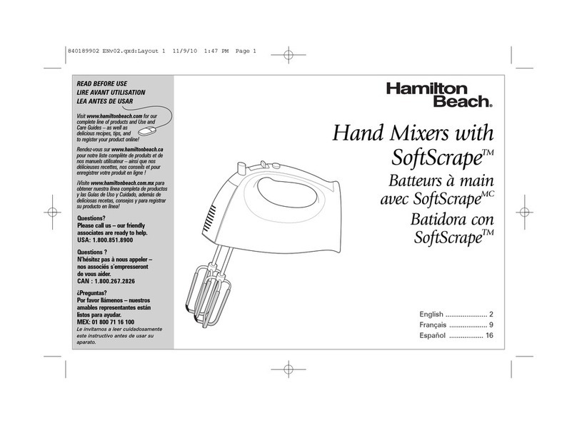 Hamilton Beach 62645 Owner's manual