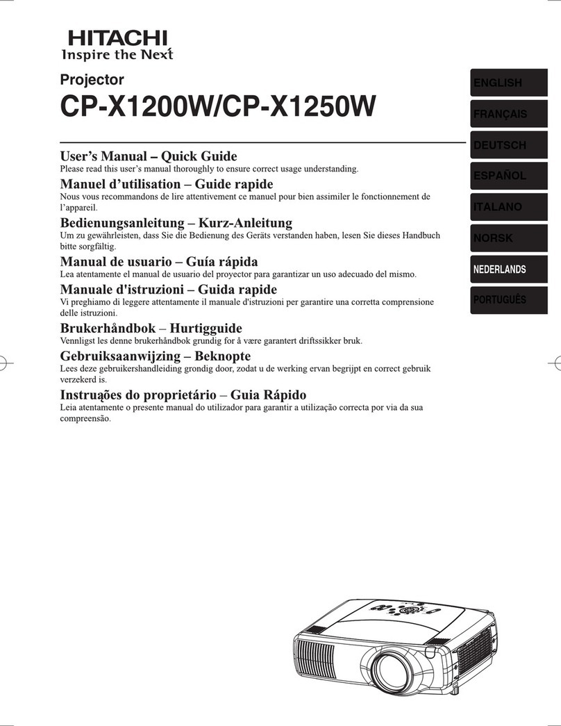 Hitachi CP-X1200W System manual