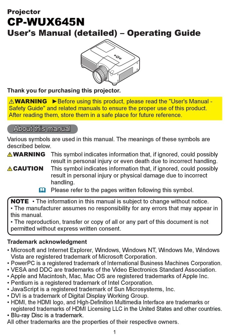 Hitachi CP-WUX645N operating guide