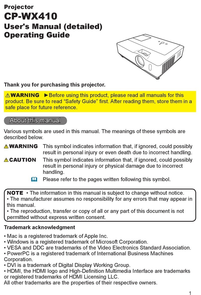 Hitachi CP-WX410 User manual