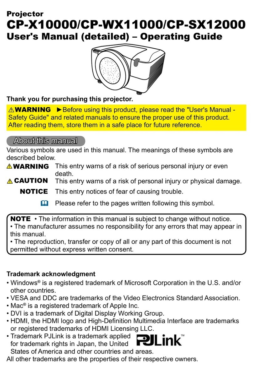 Hitachi CP-X10000 Series user manual