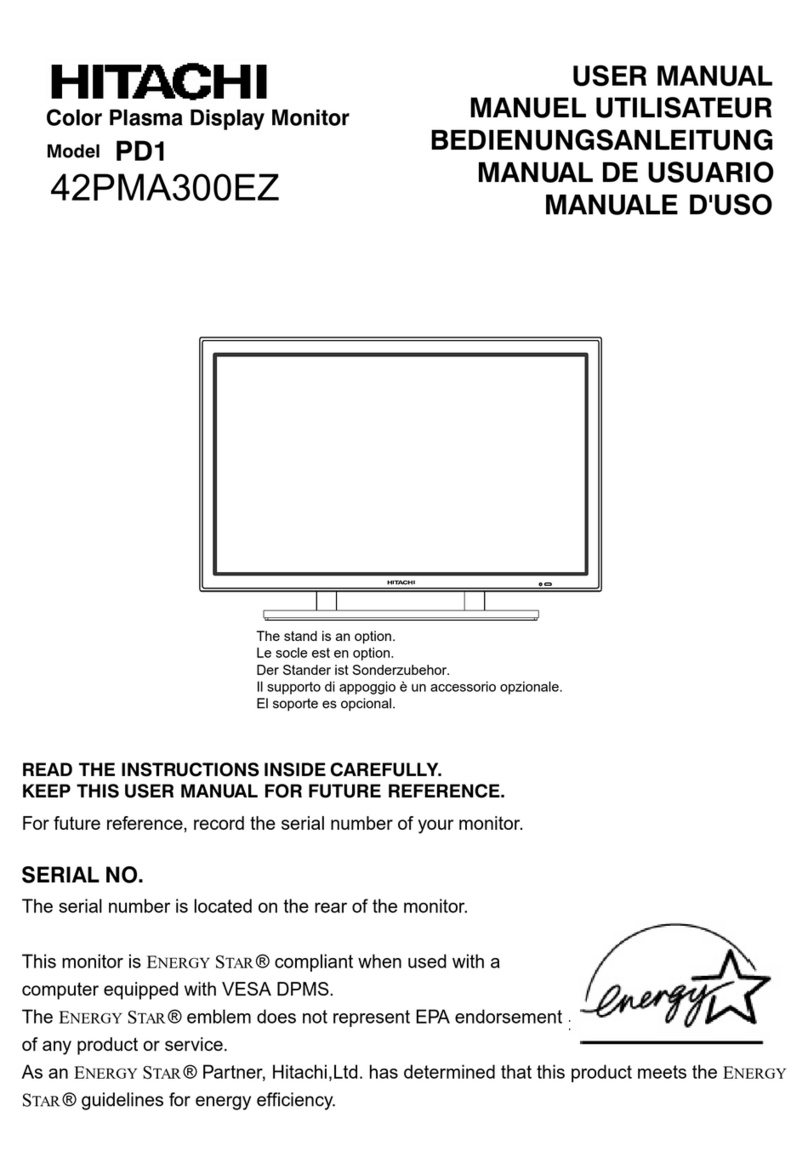Hitachi PD1 42PMA300EZ User manual
