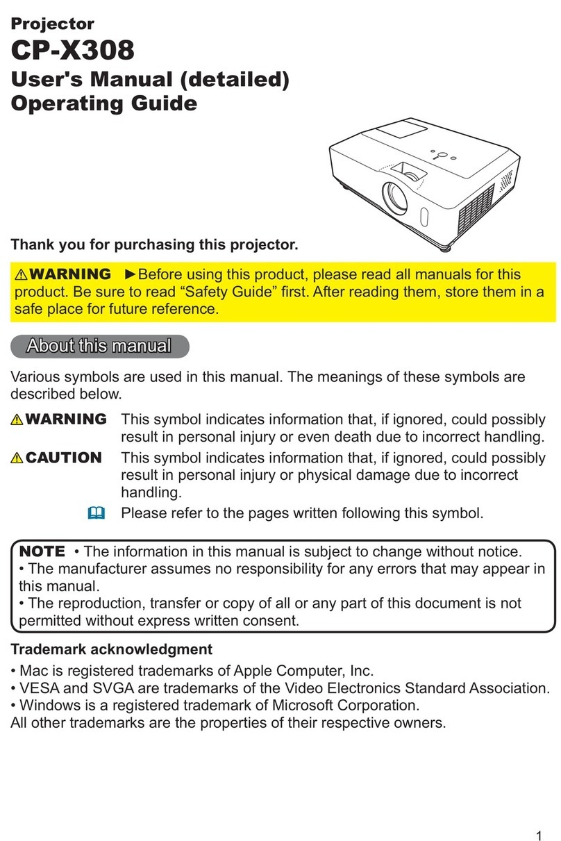Hitachi X308 - CP XGA LCD Projector User's manual and operating guide