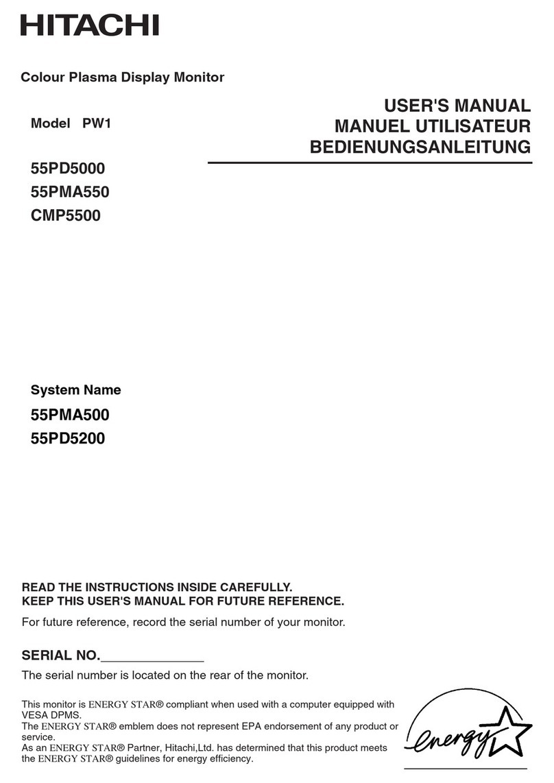Hitachi PW1 55PMA550 User manual
