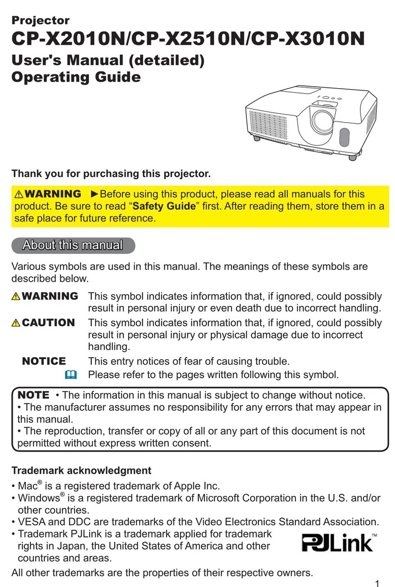 Hitachi CP-X3010N Series User's manual and operating guide