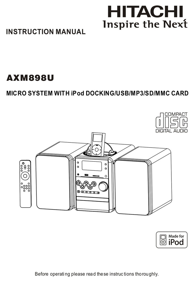 Hitachi AXM898U User manual Hitachi AXM898U User manual