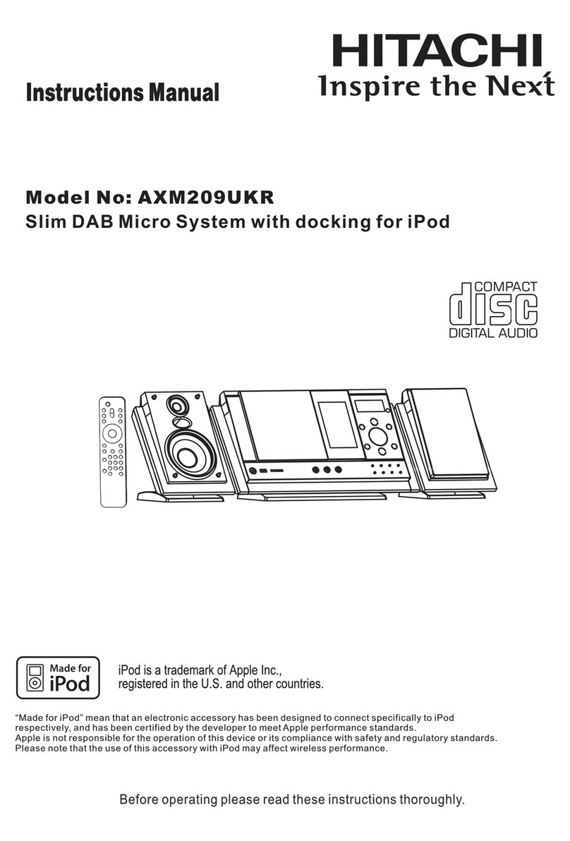 Hitachi AXM209UKR User manual
