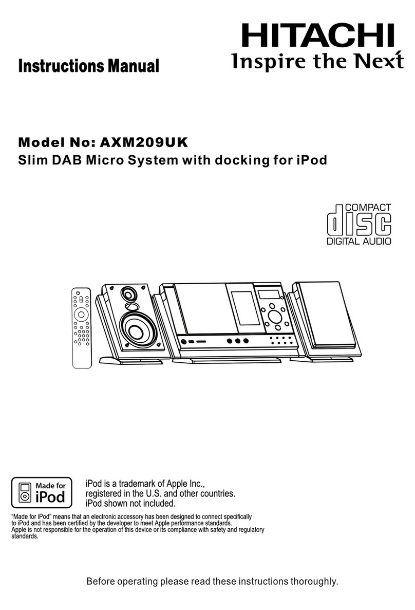 Hitachi AXM209UK User manual