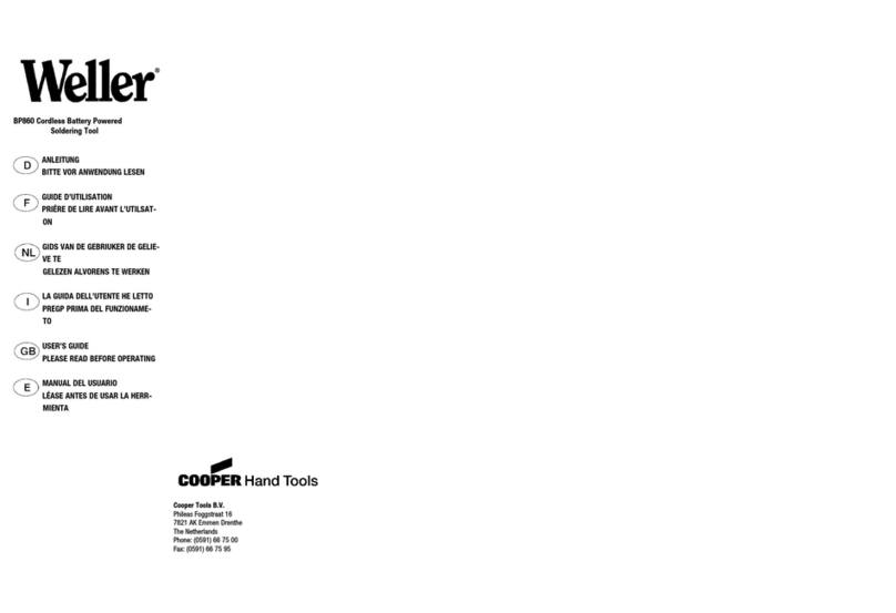 Weller BP860 User manual
