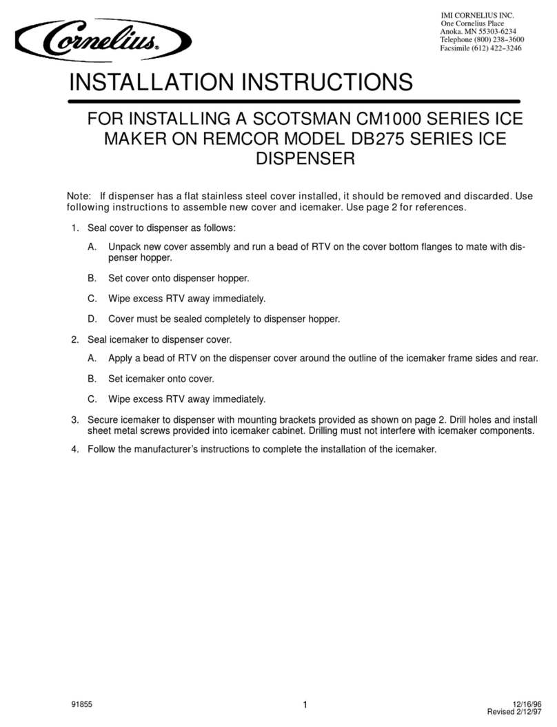 Cornelius SCOTSMAN CM1000 Series installation instructions