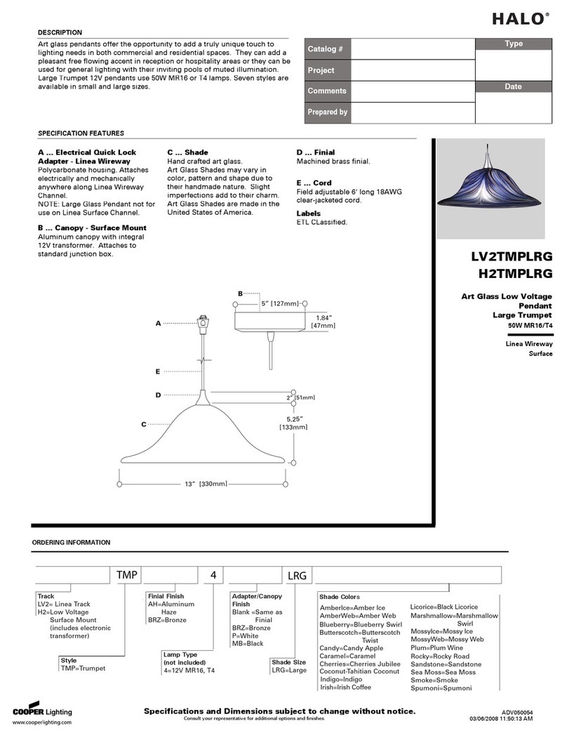 Cooper Lighting HALO H2TMPLRG User manual
