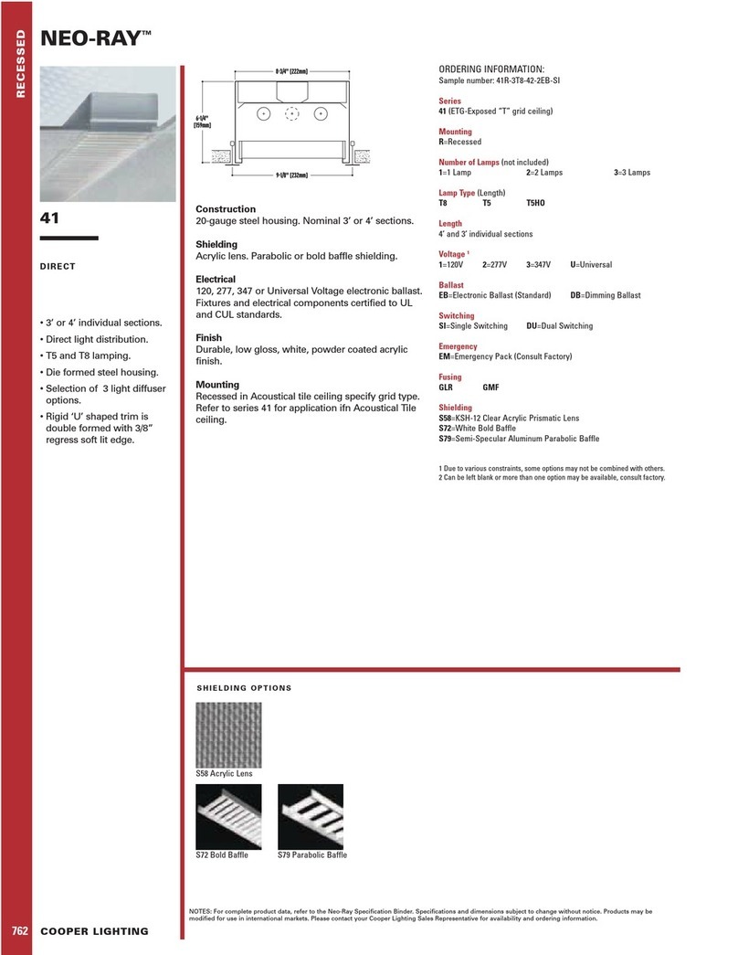 Cooper Lighting NEO-RAY 41 specification