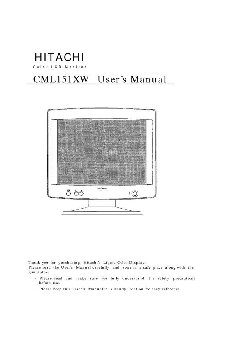 Hitachi CML151XW User manual Hitachi CML151XW User manual