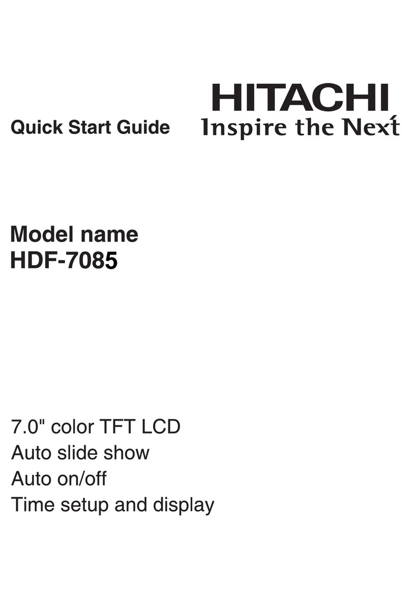 Hitachi HDF-7085 quick start guide