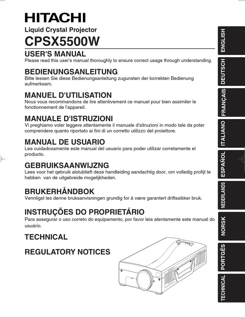 Hitachi CP-SX5500W user manual
