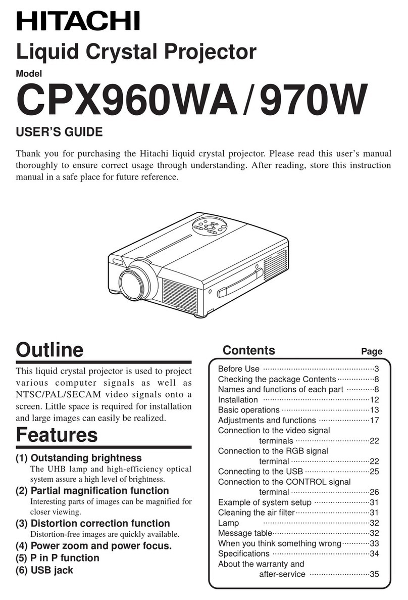Hitachi CPX960WA User manual Hitachi CPX960WA User manual