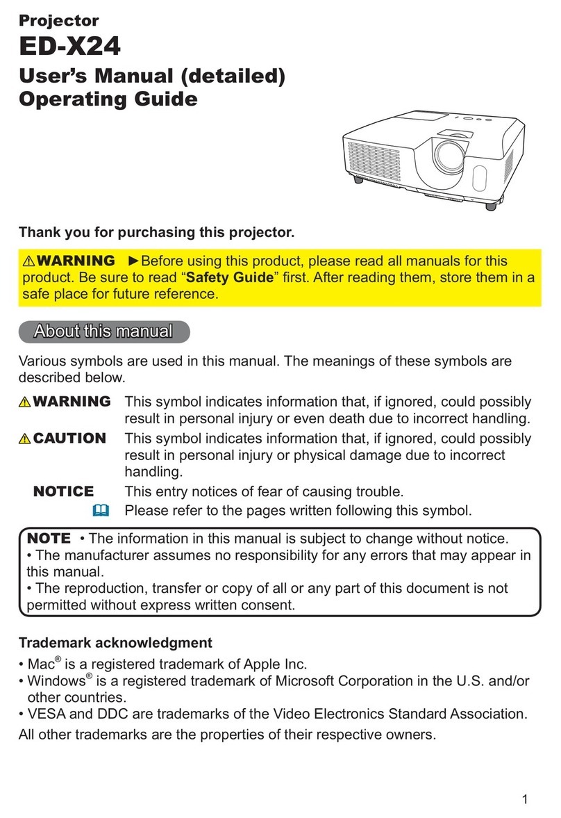 Hitachi ED-X24 and User's manual and operating guide