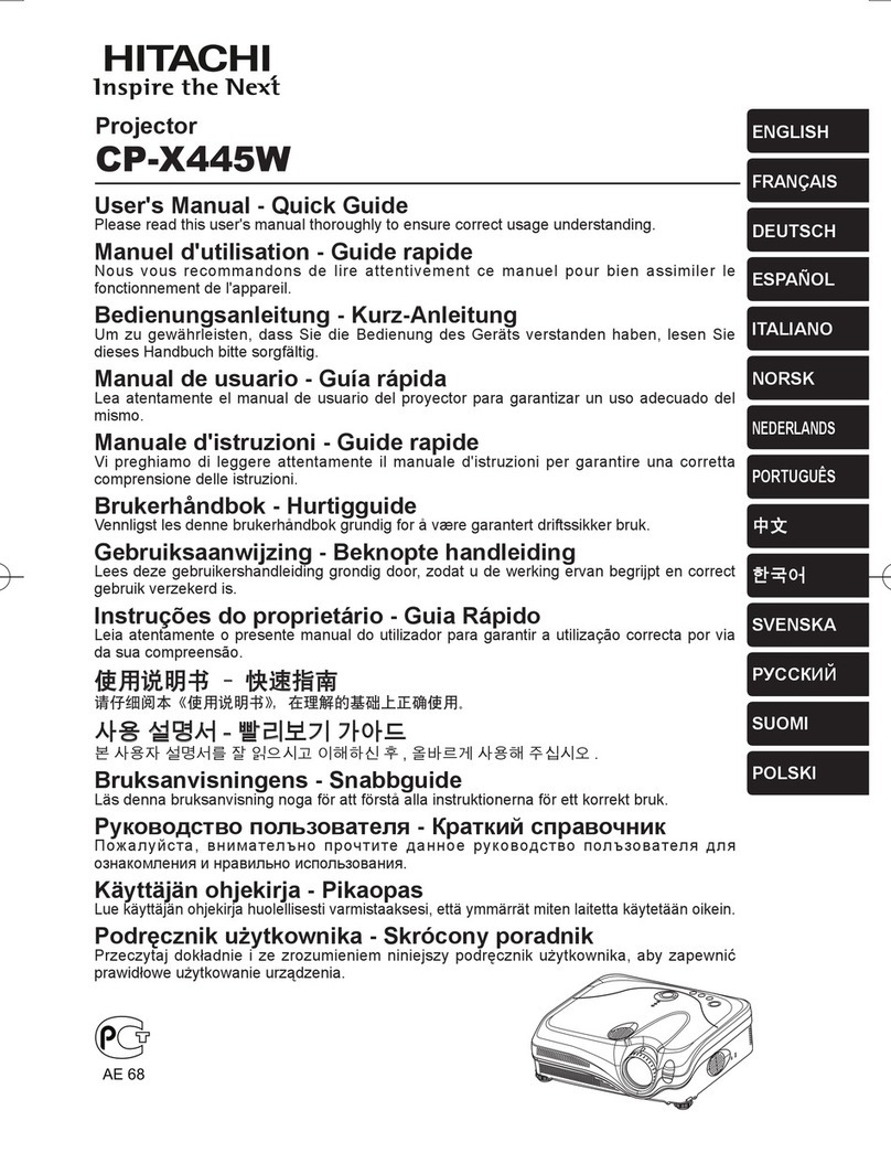 Hitachi CP-X445W User manual