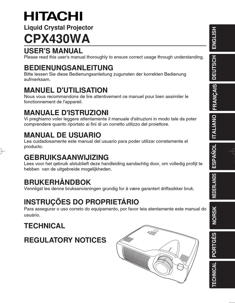 Hitachi CP-X430WA User manual