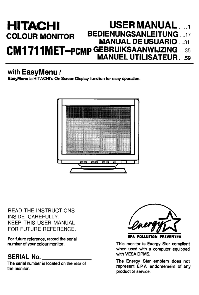Hitachi CM1711MET-PCMP User manual