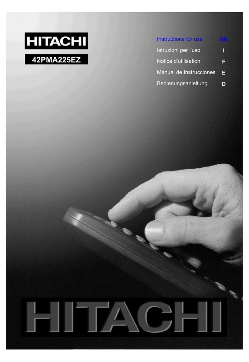 Hitachi 42PMA225EZ User manual