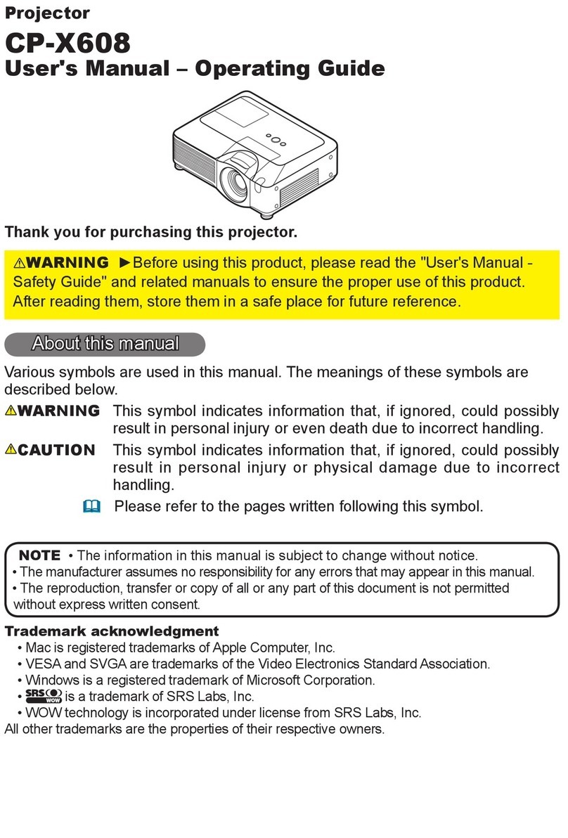 Hitachi CP-X608 User's manual and operating guide