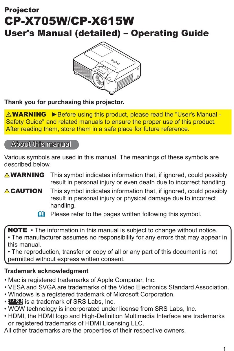 Hitachi CP-X615W and User's manual and operating guide