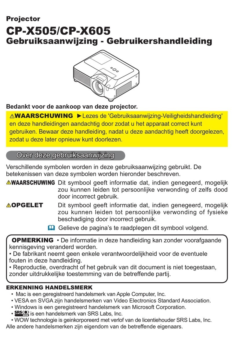 Hitachi CP-X605 Series User manual