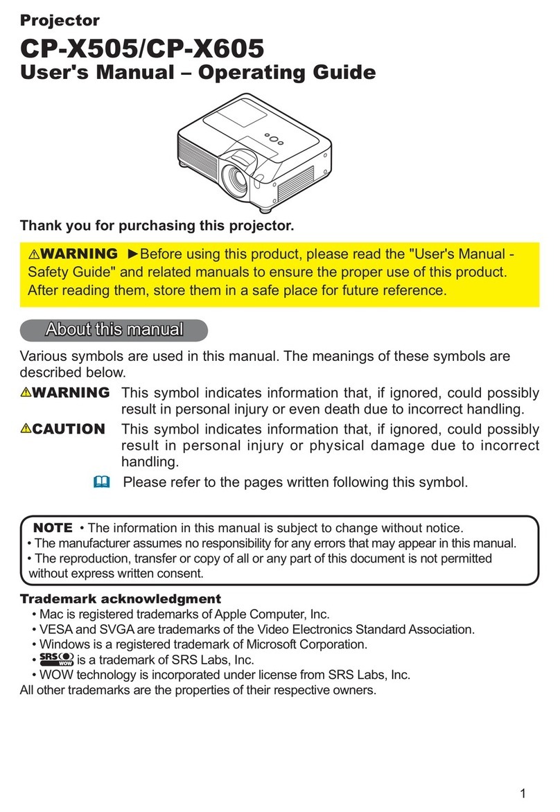 Hitachi CP-X505W and Technical Document