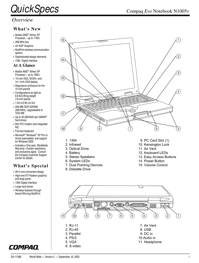 Compaq Evo n1005v - Notebook PC User manual