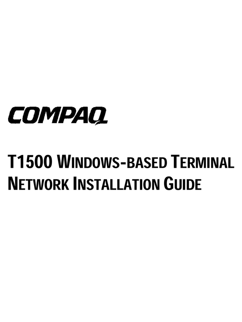 Compaq T1500 - Windows-based Terminals - 72 MB RAM installation guide