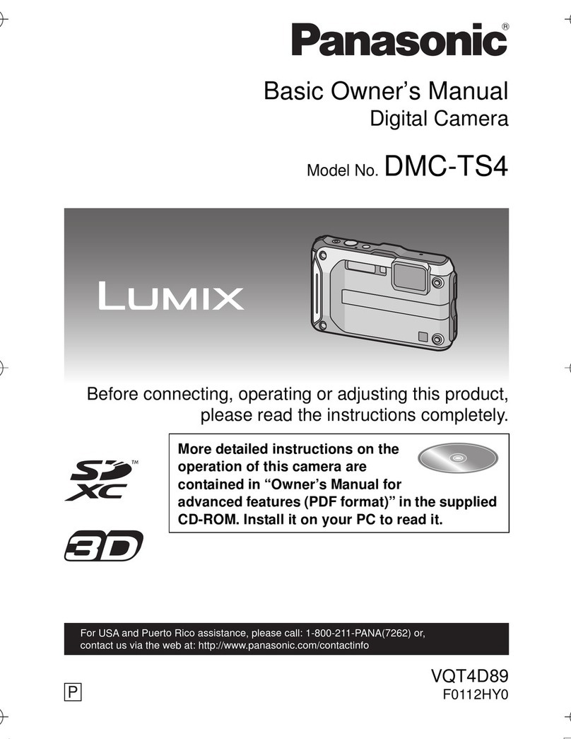 Panasonic LUMIX DMC-TS4A Installation and service instructions