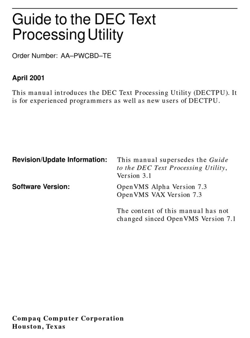Compaq DEC Text Processing Utility (DECTPU) Guide User manual