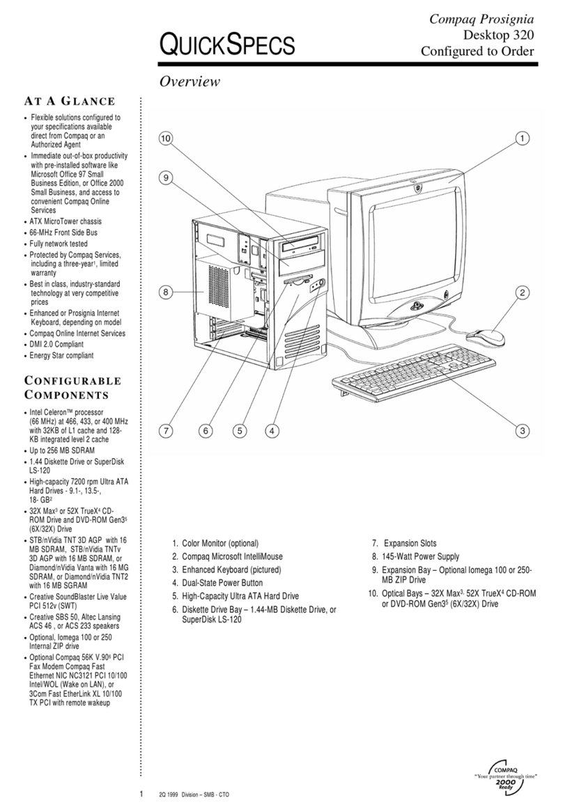Compaq ProSignia 320 - Desktop PC User manual Compaq ProSignia 320 - Desktop PC User manual