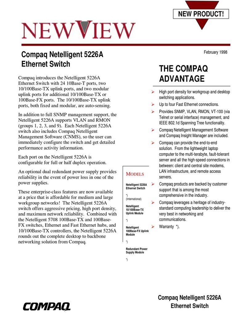 Compaq 5226A - Netelligent Switch manual