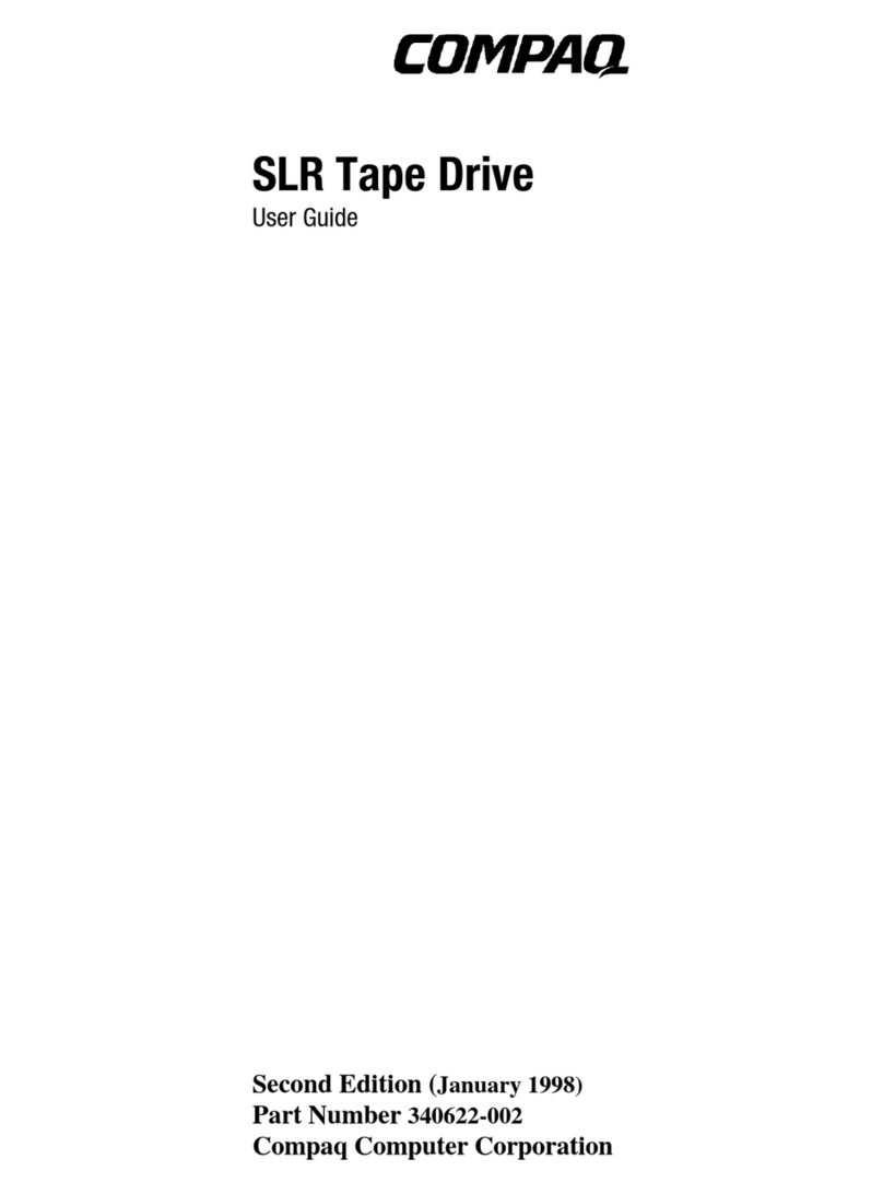 Compaq SLR Tape Drive User manual