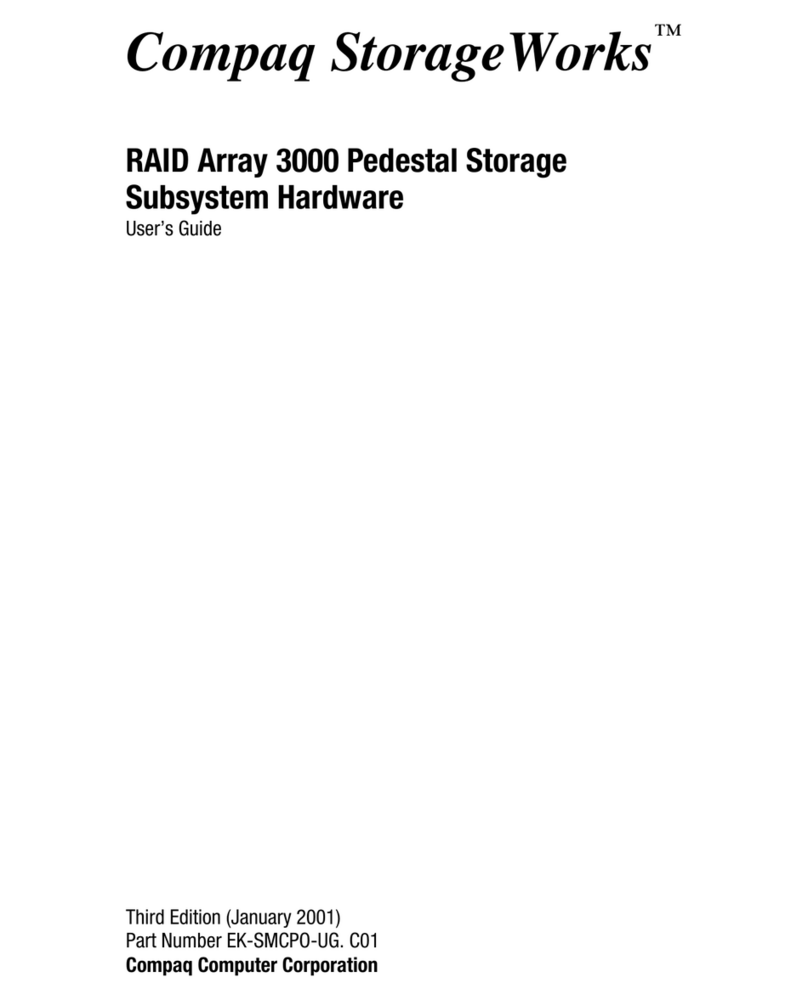 Compaq StorageWorks TM RAID Array 3000 Pedestal Storage... Installation manual