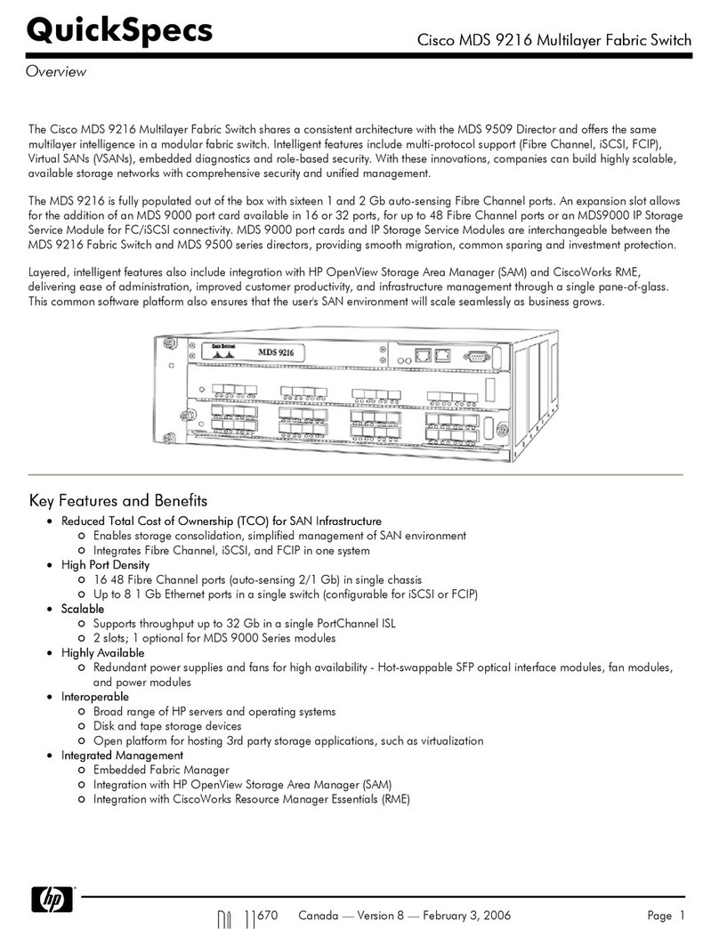 Cisco Cisco mds 9216 - fabric switch specification