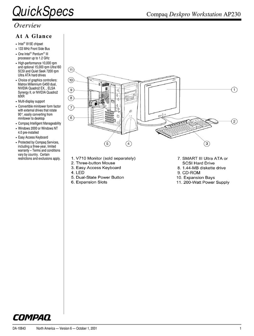 Compaq Deskpro Workstation AP230 User instructions