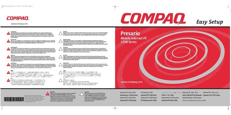 Compaq Presario 1700 Series Product information sheet