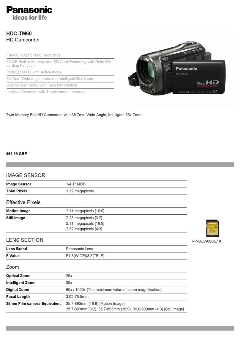 Panasonic HDCTM60K User manual