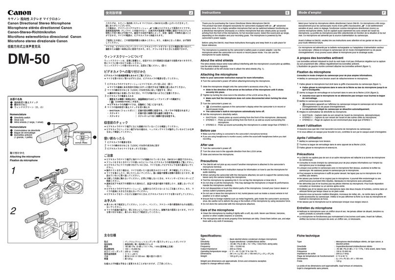 Canon DM-50 instructions