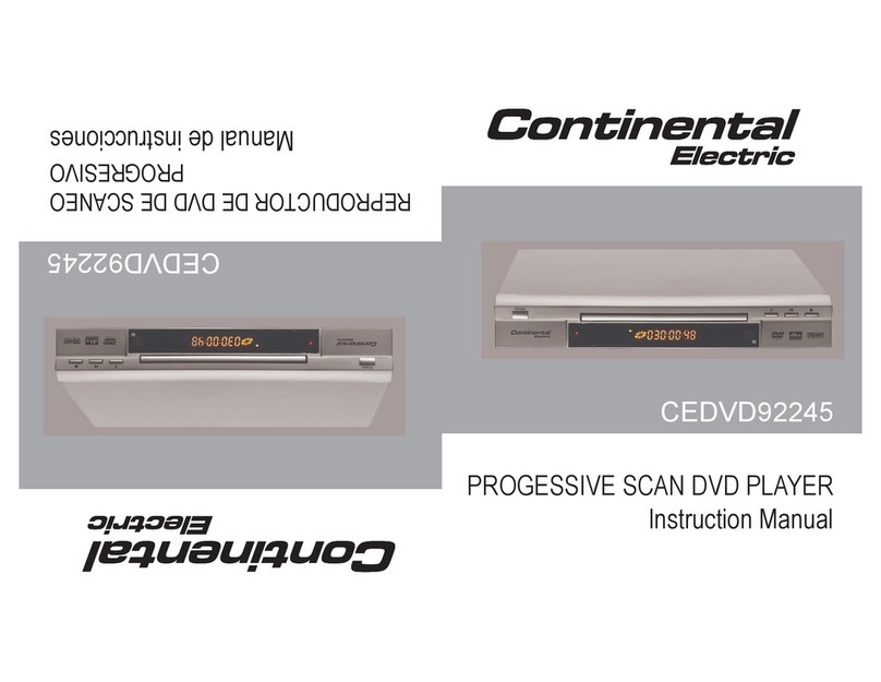 Continental Electric CEDVD92245 instruction manual Continental Electric CEDVD92245 instruction manual