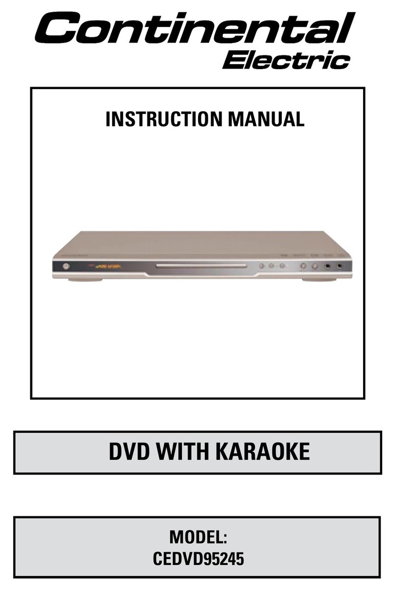 Continental Electric CEDVD95245 User manual