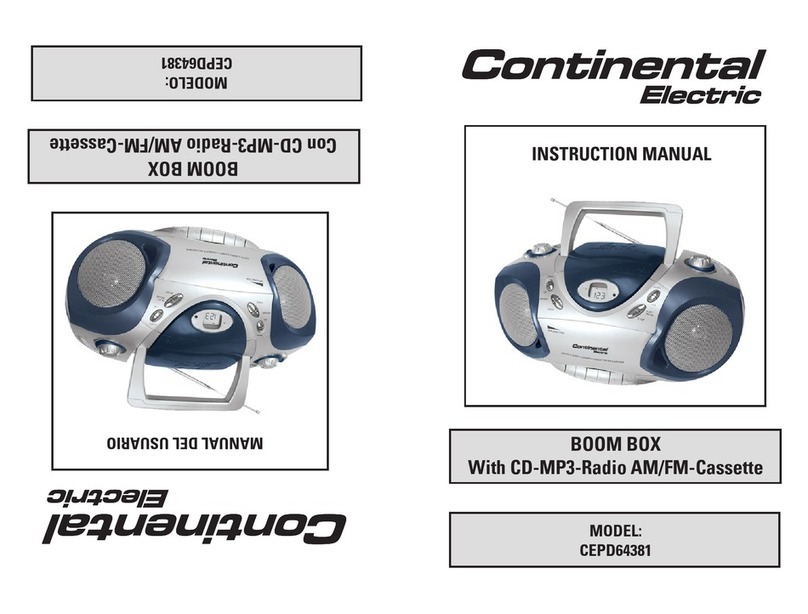 Continental Electric CEPD64381 instruction manual