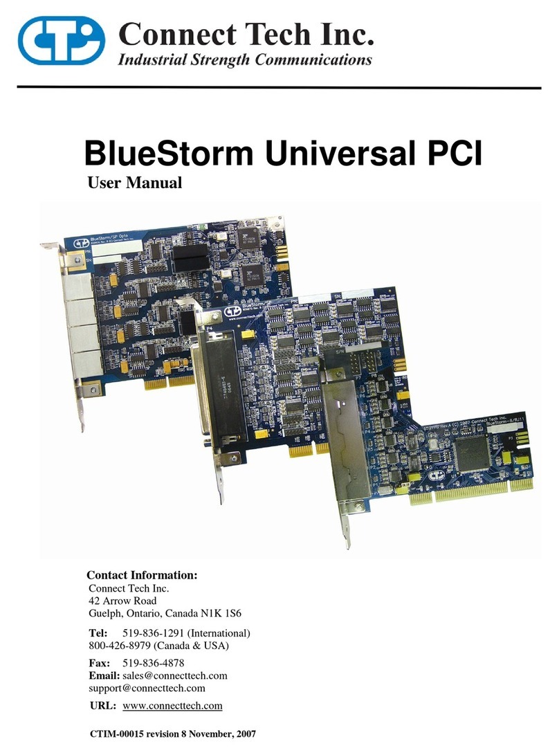 Connect Tech BLUESTORM UNIVERSAL PCI user manual