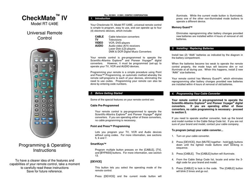 Contec CheckMate RT-U49E User manual